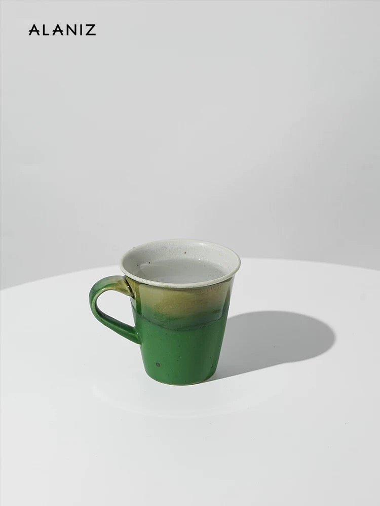 Green Artistic Green Ceramic Cup