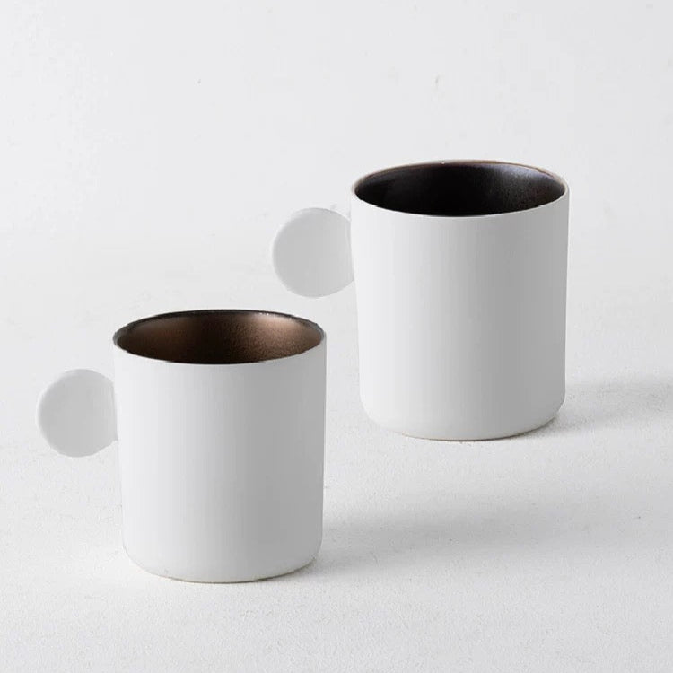 Designed Ceramic White Coffee Cup