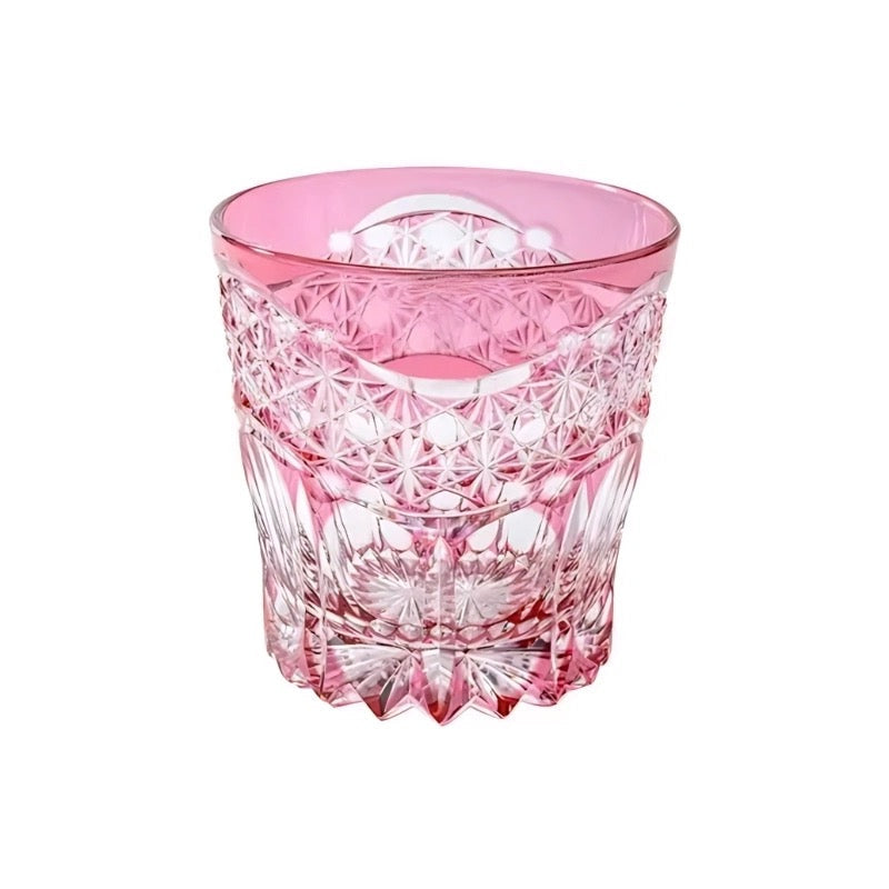 Authentic Japanese Edo Kiriko Style Handmade Whiskey Glass | Cut Crystal Tumbler