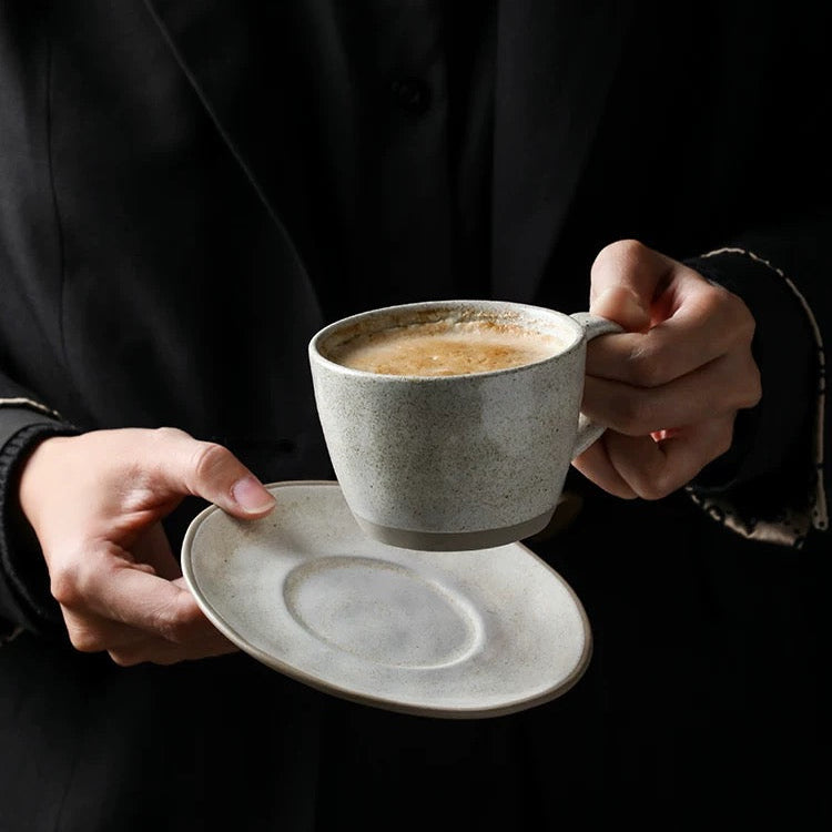 gray ceramic coffee cup 